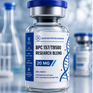 BPC-157 / TB-500 Research Blend 20 mg laboratory research vial by Quantara Peptide Sciences